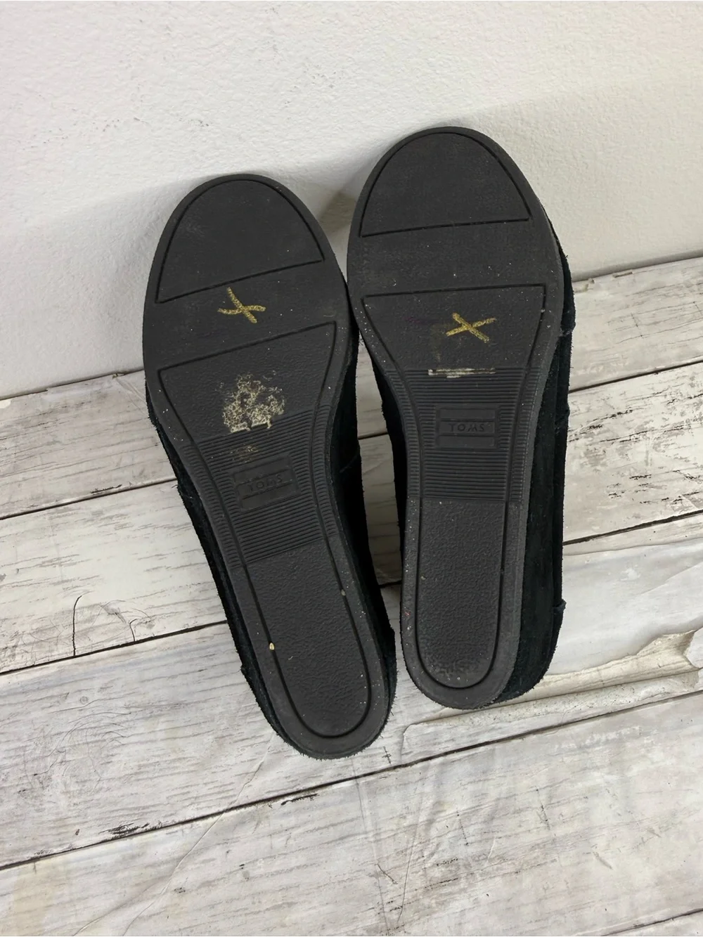 Toms Black Velvet Wedge Ankle Booties